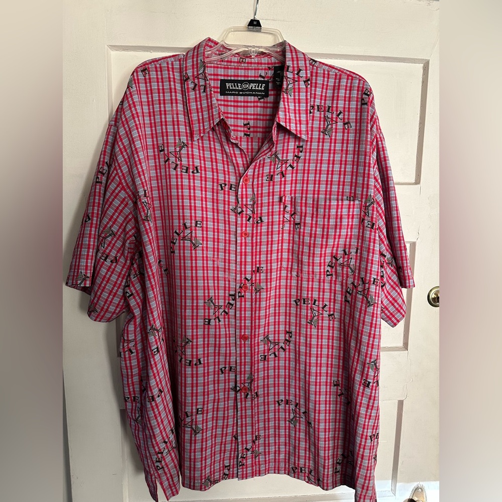 Pelle Pelle Red and Black Plaid Men's Shirt